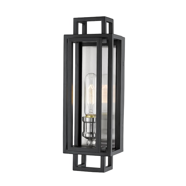 Z-Lite Titania 1 Light Wall Sconce, Black 454-1S-BK-BN - main